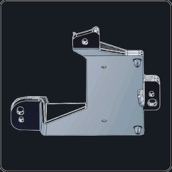 Insert-molded plastic bracket